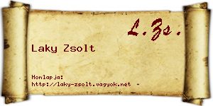 Laky Zsolt névjegykártya